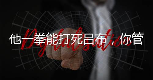 他一拳能打死吕布，你管这叫谋士,他一拳能打死吕布，你管这叫谋士