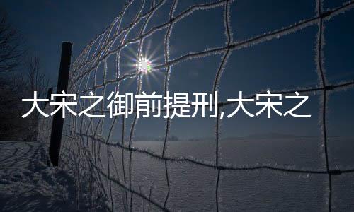 大宋之御前提刑,大宋之御前提刑