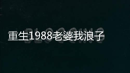 重生1988老婆我浪子回头了,重生1988老婆我浪子回头了