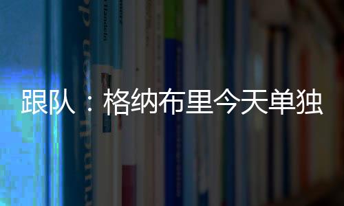 跟队：格纳布里今天单独训练；帕利尼亚已归队参加合练